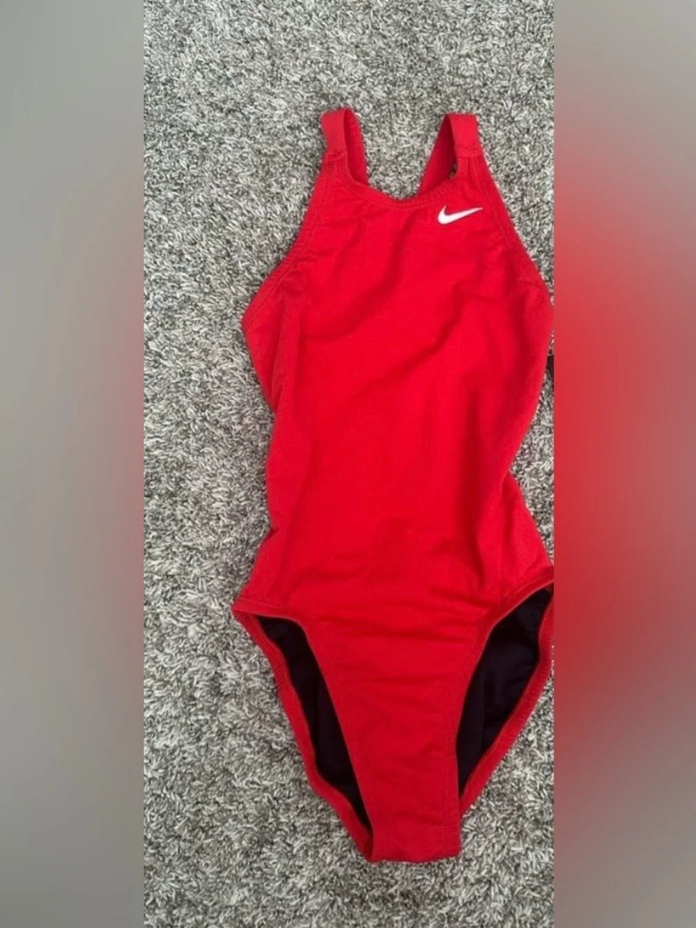 Nike Hydrastrong Solid Cut-Out Poly RacerBack One Piece Swimsuit Girl's 8